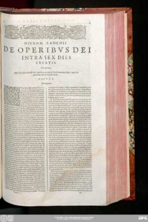 Hieron. Zanchii De Operibus Dei Intra Sex Dies Creatis ...