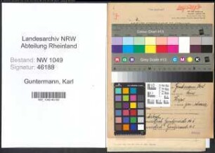 Entnazifizierung Karl Guntermann , geb. 01.03.1894 (Kaufmaennischer Angestellter)