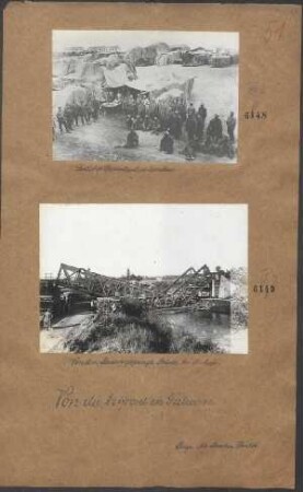 Von den Russen gesprengte Brücke bei Halicz