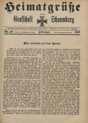 24.1917: Heimatgrüße aus der Grafschaft Schaumburg