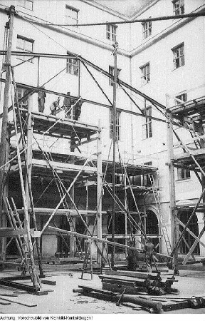 Dresden, Neues Rathaus, Wiederaufbau, 1949/50