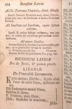Incensum Latriae de Venerabili Sacramento. Incensum Latriae ad Christum passum.