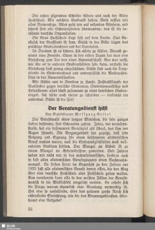 Der Beratungsdienst hilft