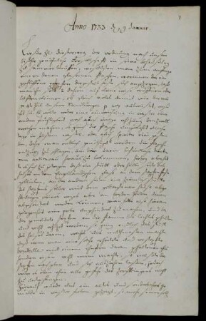 Anno 1733 d 9 Januar.