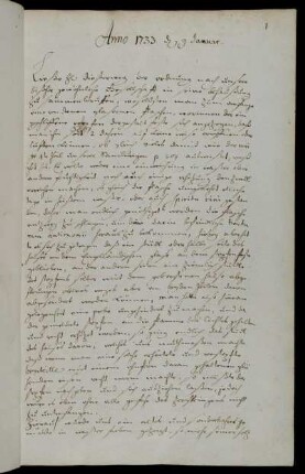 Anno 1733 d 9 Januar.