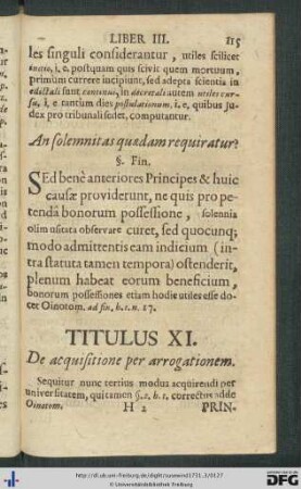 Tit. XI - XV.