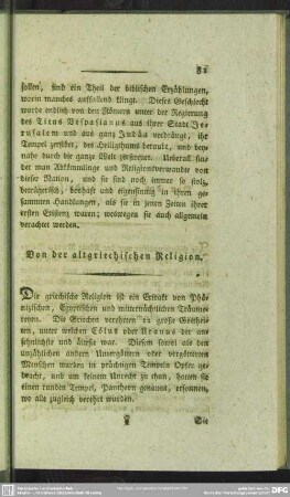 Von der altgriechischen Religion