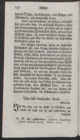 Vier und dreyßigster Brief