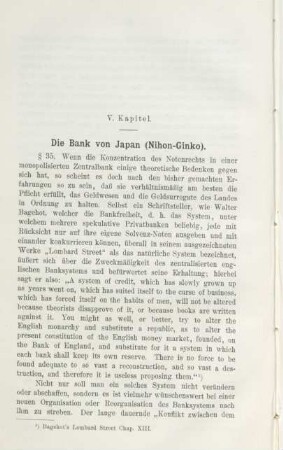 V. Kapitel. Die Bank von Japan (Nihon-Ginko)