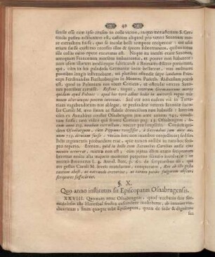 §. X. Quo anno instituts sit Episcopatus Osnabrugensis.
