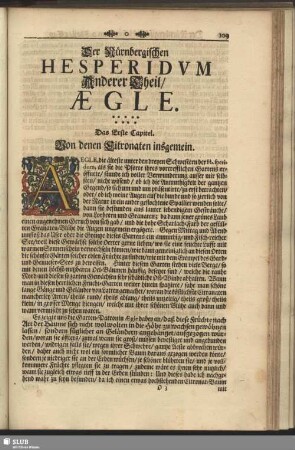Der Nürnbergischen Hesperidum Anderer Theil, Aegle