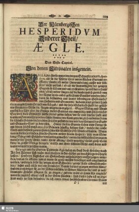 Der Nürnbergischen Hesperidum Anderer Theil, Aegle