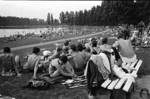 Badebetrieb in Rappenwört.