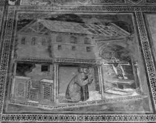 Kapellenausmalung — Szenen der Franziskuslegende — Kreuzvision des heiligen Franziskus in San Damiano