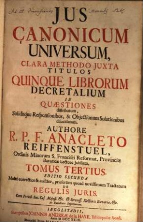 Ius canonicum universum. 3
