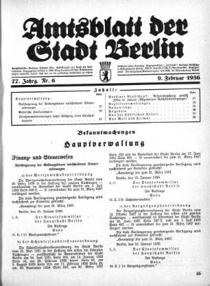 1936,6: Nr. 6, 9. Februar 1936
