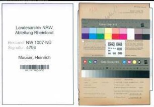 Entnazifizierung Heinrich Meuser , geb. 31.12.1887 (Ladeschaffner)