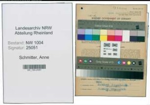 Entnazifizierung Anne Schmitter , geb. 15.10.1886 (Schneiderin)