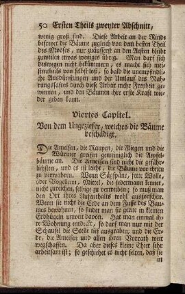 Viertes Capitel. Von dem Ungeziefer, welches die Bäume beschädigt.