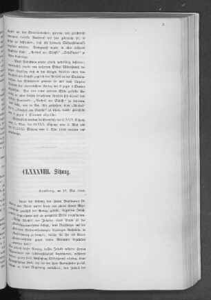 CLXXXVIII. Sitzung.