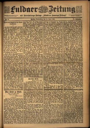 Ausgabe vom Donnerstag, den 25. April 1901.
