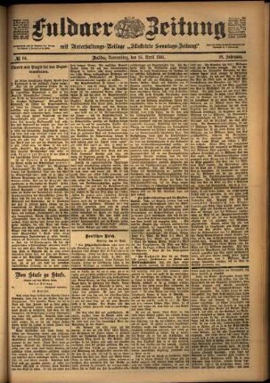 Ausgabe vom Donnerstag, den 25. April 1901.
