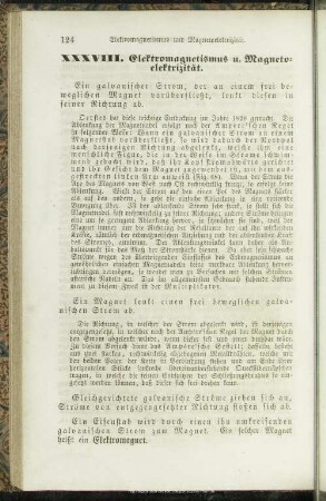 XXXVIII. Elektromagnetismus u. Magnetoelektrizität