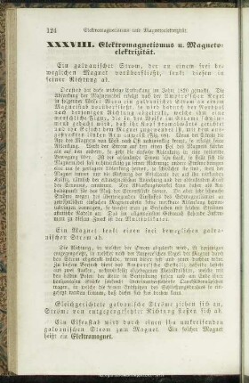 XXXVIII. Elektromagnetismus u. Magnetoelektrizität