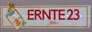 Werbeaufkleber für "Ernte 23"-Zigaretten
