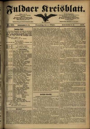 Ausgabe vom Donnerstag, den 04. Oktober 1906.