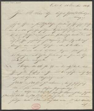 Brief an B. Schott's Söhne : 31.12.1824