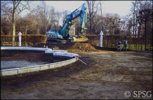 Potsdam, Park Sanssouci, Östlicher Lustgarten, Sanierung der östlichen Hauptallee.