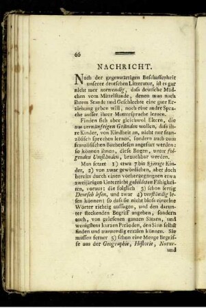 Nachricht [von Schloezer]
