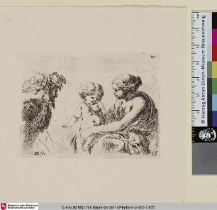 Mutter mit Kind und einem Satyr