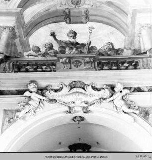 Deckengemälde : Der heilige Augustinus und andere Heilige