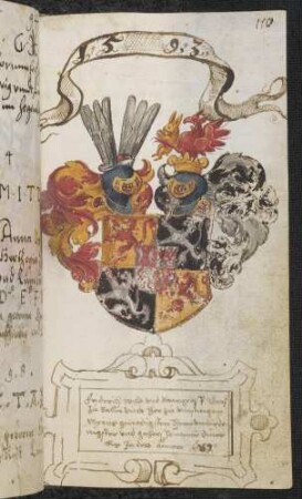 Wappen: Wild- und Rheingraf Friedrich zu Salm, Herr zu Finstingen (1547-1608), Eintrag 1593