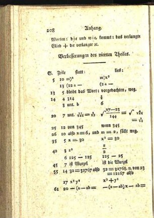 Verbesserungen des vierten Theiles.