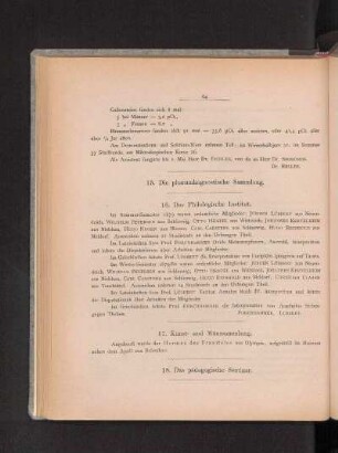 16. Das Philologische Institut.