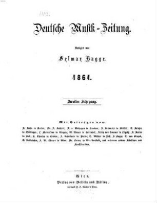 Deutsche Musik-Zeitung. 2, 2. 1861