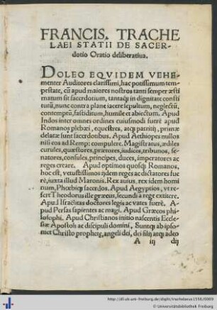 De Sacerdotio Oratio deliberativa