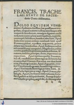 De Sacerdotio Oratio deliberativa