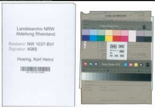 Entnazifizierung Karl Heinz Hoeing , geb. 10.01.1904 (Geschaeftsmann)