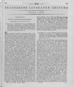 [Schriften in Bezug auf die Säcularfeier der Berner Reformation] Geiger, F.: Bemerkungen über die Disputation und darauf erfolgte Reformation in Bern im Jahre 1528. München: Giel [1828]