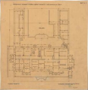 Fischer, Theodor; Marktredwitz; Baugenossenschaft Vereinigte Chamottfabrik, Wirtshaus - Grundriss Keller