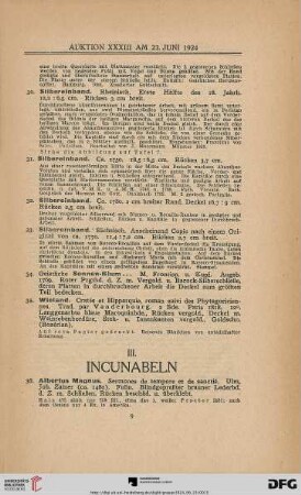 III. Incunabeln (Nr. 36-83)