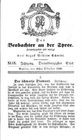 43. Stueck, 28. Oktober 1850