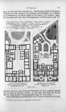 Fig. 357. Krause'sches Wohnhaus, Wilhelmstrasse No. 66 ; Abbildung: Fig. 358. Wohnhaus in der Bellevue-Strasse No. 8