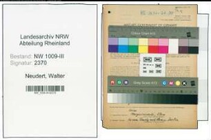Entnazifizierung Walter Neudert , geb. 20.02.1910 (Chemiker)