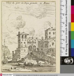 Veuë du port de Ripa grande a Rome