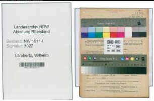 Entnazifizierung Wilhelm Lambertz , geb. 10.04.1896 (Feuerwehrbrandmeister)